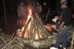 Youth outreach night around the campfire